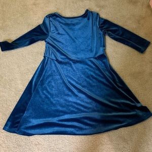 Blue long sleeve dress